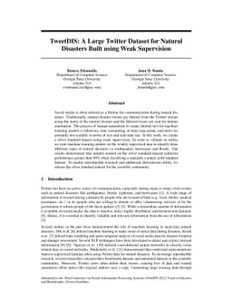 TweetDIS: A Large Twitter Dataset for Natural Disasters Built using Weak
  Supervision