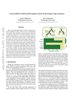 Towards Effective Multi-Label Recognition Attacks via Knowledge Graph
  Consistency