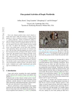 Fine-grained Activities of People Worldwide