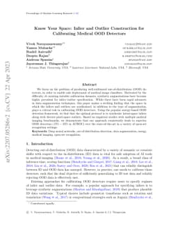 Know Your Space: Inlier and Outlier Construction for Calibrating Medical
  OOD Detectors