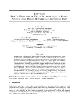 LudVision -- Remote Detection of Exotic Invasive Aquatic Floral Species
  using Drone-Mounted Multispectral Data