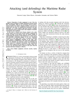 Attacking (and defending) the Maritime Radar System