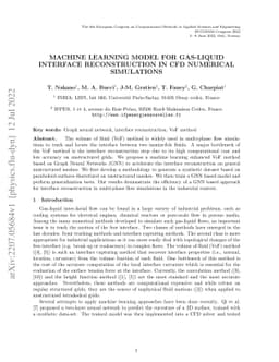 Machine Learning model for gas-liquid interface reconstruction in CFD
  numerical simulations