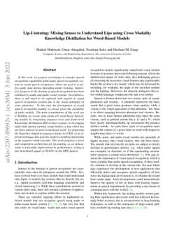 Lip-Listening: Mixing Senses to Understand Lips using Cross Modality
  Knowledge Distillation for Word-Based Models