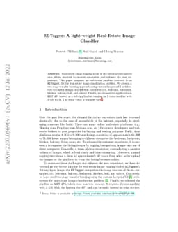 RE-Tagger: A light-weight Real-Estate Image Classifier