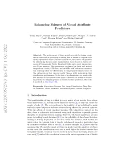 Enhancing Fairness of Visual Attribute Predictors