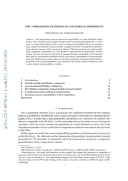 The d-separation criterion in Categorical Probability