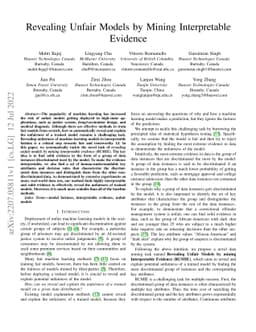 Revealing Unfair Models by Mining Interpretable Evidence