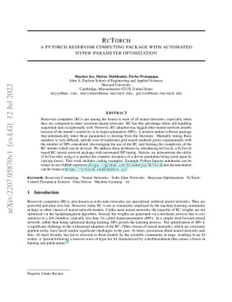 RcTorch: a PyTorch Reservoir Computing Package with Automated
  Hyper-Parameter Optimization