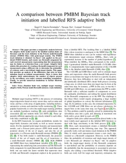 A comparison between PMBM Bayesian track initiation and labelled RFS
  adaptive birth
