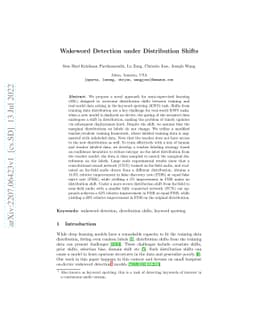 Wakeword Detection under Distribution Shifts