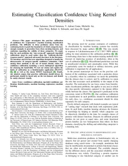 Estimating Classification Confidence Using Kernel Densities