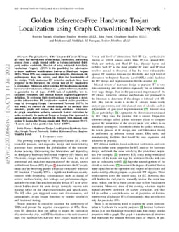Golden Reference-Free Hardware Trojan Localization using Graph
  Convolutional Network