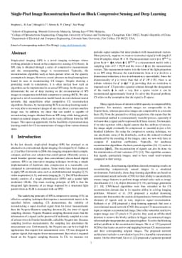 Single-Pixel Image Reconstruction Based on Block Compressive Sensing and
  Deep Learning