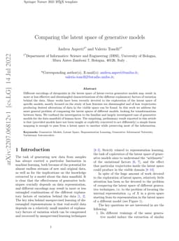Comparing the latent space of generative models