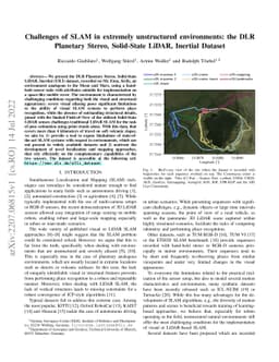 Challenges of SLAM in extremely unstructured environments: the DLR
  Planetary Stereo, Solid-State LiDAR, Inertial Dataset