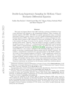 Double-Loop Importance Sampling for McKean--Vlasov Stochastic
  Differential Equation
