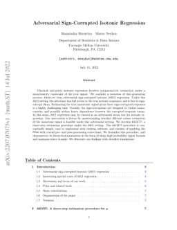 Adversarial Sign-Corrupted Isotonic Regression