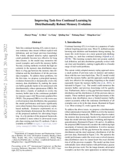 Improving Task-free Continual Learning by Distributionally Robust Memory
  Evolution