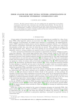 Error analysis for deep neural network approximations of parametric
  hyperbolic conservation laws