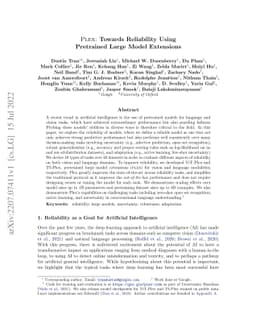 Plex: Towards Reliability using Pretrained Large Model Extensions