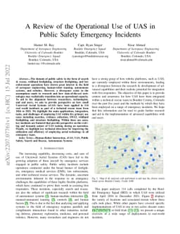 A Review of the Operational Use of UAS in Public Safety Emergency
  Incidents