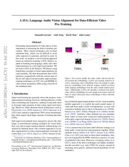 LAVA: Language Audio Vision Alignment for Contrastive Video Pre-Training