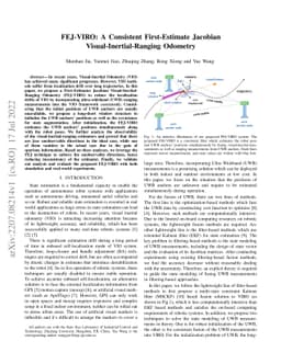 FEJ-VIRO: A Consistent First-Estimate Jacobian Visual-Inertial-Ranging
  Odometry