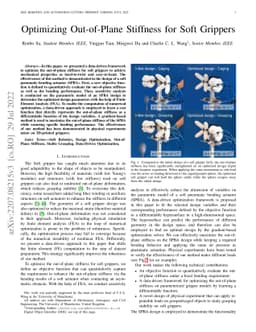 Optimizing out-of-plane stiffness for soft grippers
