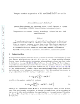 Nonparametric regression with modified ReLU networks