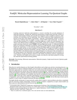 FunQG: Molecular Representation Learning Via Quotient Graphs