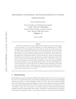 Interpolation, extrapolation, and local generalization in common neural
  networks
