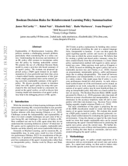 Boolean Decision Rules for Reinforcement Learning Policy Summarisation