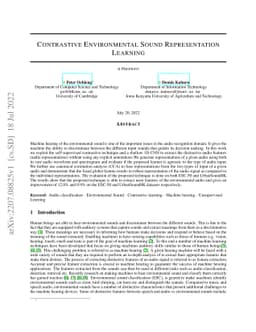 Contrastive Environmental Sound Representation Learning
