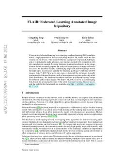FLAIR: Federated Learning Annotated Image Repository