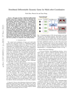 Distributed Differentiable Dynamic Game for Multi-robot Coordination