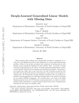 Deeply-Learned Generalized Linear Models with Missing Data