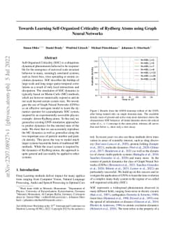 Towards Learning Self-Organized Criticality of Rydberg Atoms using Graph
  Neural Networks