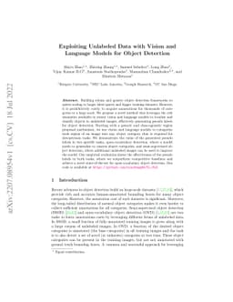 Exploiting Unlabeled Data with Vision and Language Models for Object
  Detection