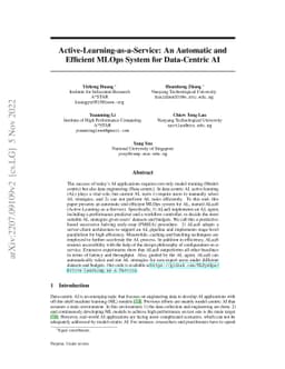 Active-Learning-as-a-Service: An Automatic and Efficient MLOps System
  for Data-Centric AI