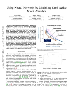 Using Neural Networks by Modelling Semi-Active Shock Absorber