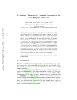 Exploring Disentangled Content Information for Face Forgery Detection