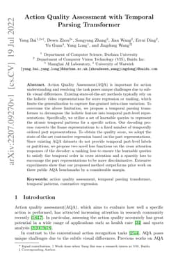 Action Quality Assessment with Temporal Parsing Transformer