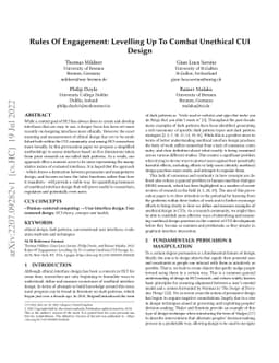 Rules Of Engagement: Levelling Up To Combat Unethical CUI Design