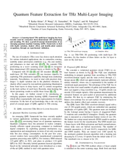 Quantum Feature Extraction for THz Multi-Layer Imaging