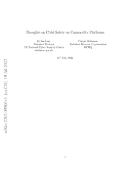Thoughts on child safety on commodity platforms