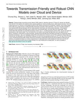 Towards Transmission-Friendly and Robust CNN Models over Cloud and
  Device