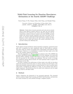 Multi-Task Learning for Emotion Descriptors Estimation at the fourth
  ABAW Challenge