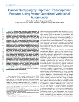Cancer Subtyping by Improved Transcriptomic Features Using Vector
  Quantized Variational Autoencoder