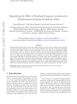 Quantifying the Effect of Feedback Frequency in Interactive
  Reinforcement Learning for Robotic Tasks